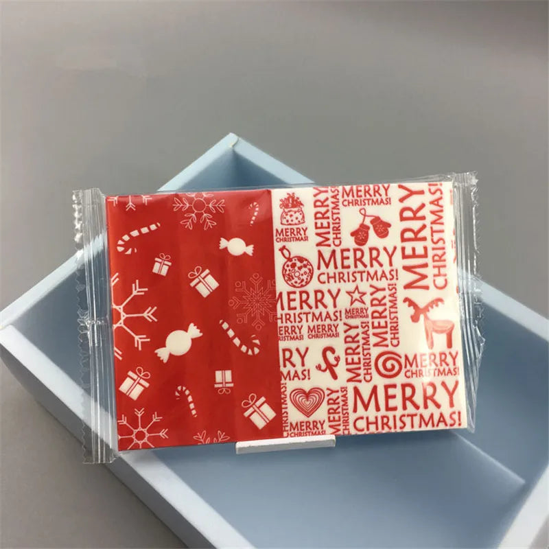 100Pcs DIY Handmade Nougat Candy Packaging Oil Paper Milk  Taffy Wrapper New Year Xmas Party Decor