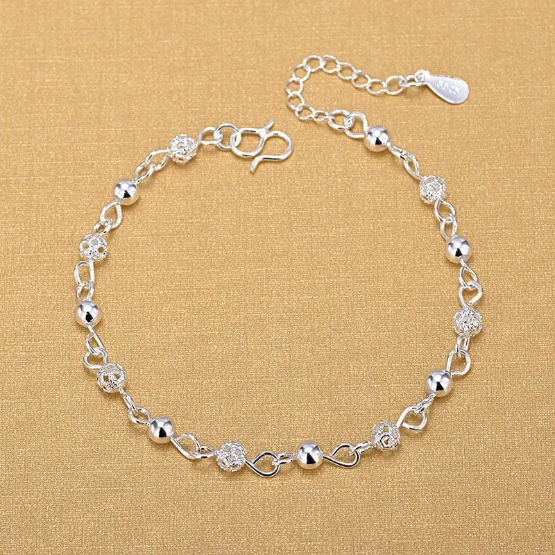Fashion 925 Sterling Silver Bracelets For Women Luxury Original Designer Hollow Lantern Ball Charm Bracelets Beautiful Jewelry