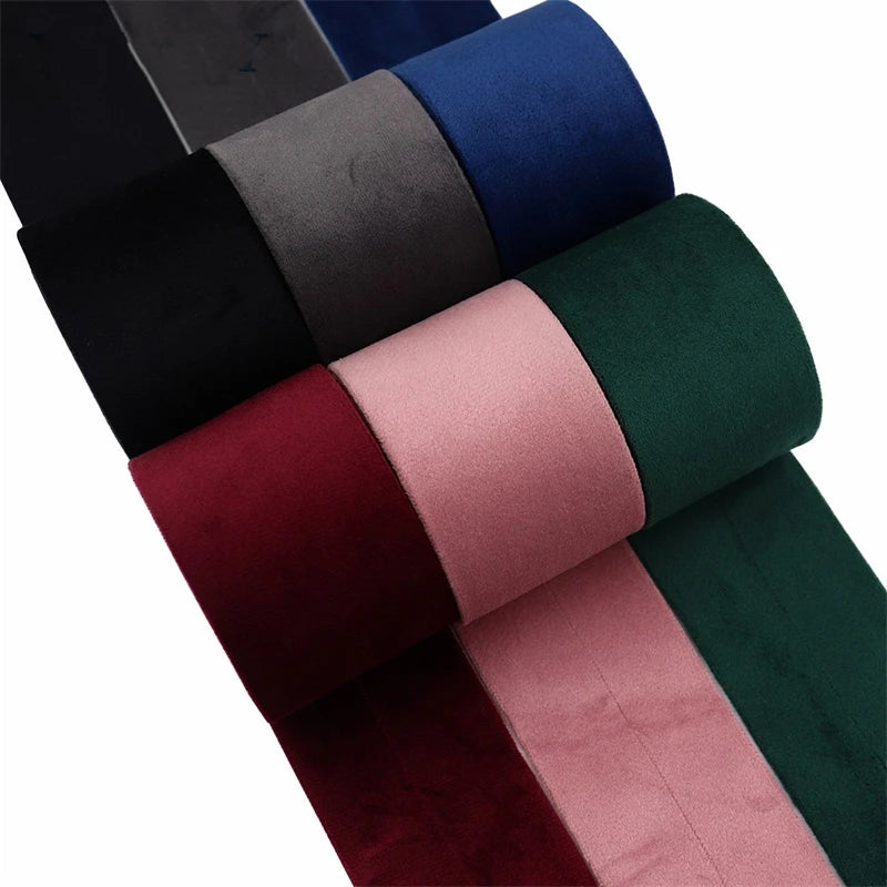 1m Velvet Fabric Ribbon for DIY Hair Bow Pet Rope Accessory Materials Decorative Ribbons for Crafts