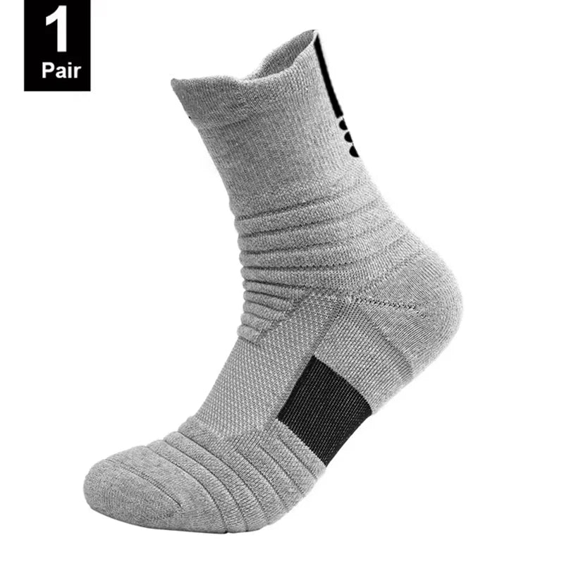 1/3 Pairs Anti-slip Football Socks Men Cotton Sock Short Long Tube Soccer Basketball Sport Socks Breathable Deodorous Sock 39-45