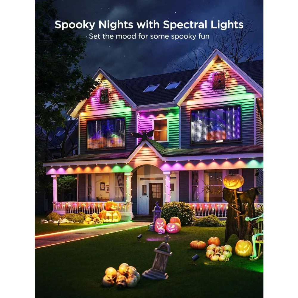 Hot-Sell!Permanent Outdoor Lights Pro,150ft w/90 RGBIC LED Lights for Daily and Accent Lighting,75 Scene Modes for Outdoor Decor