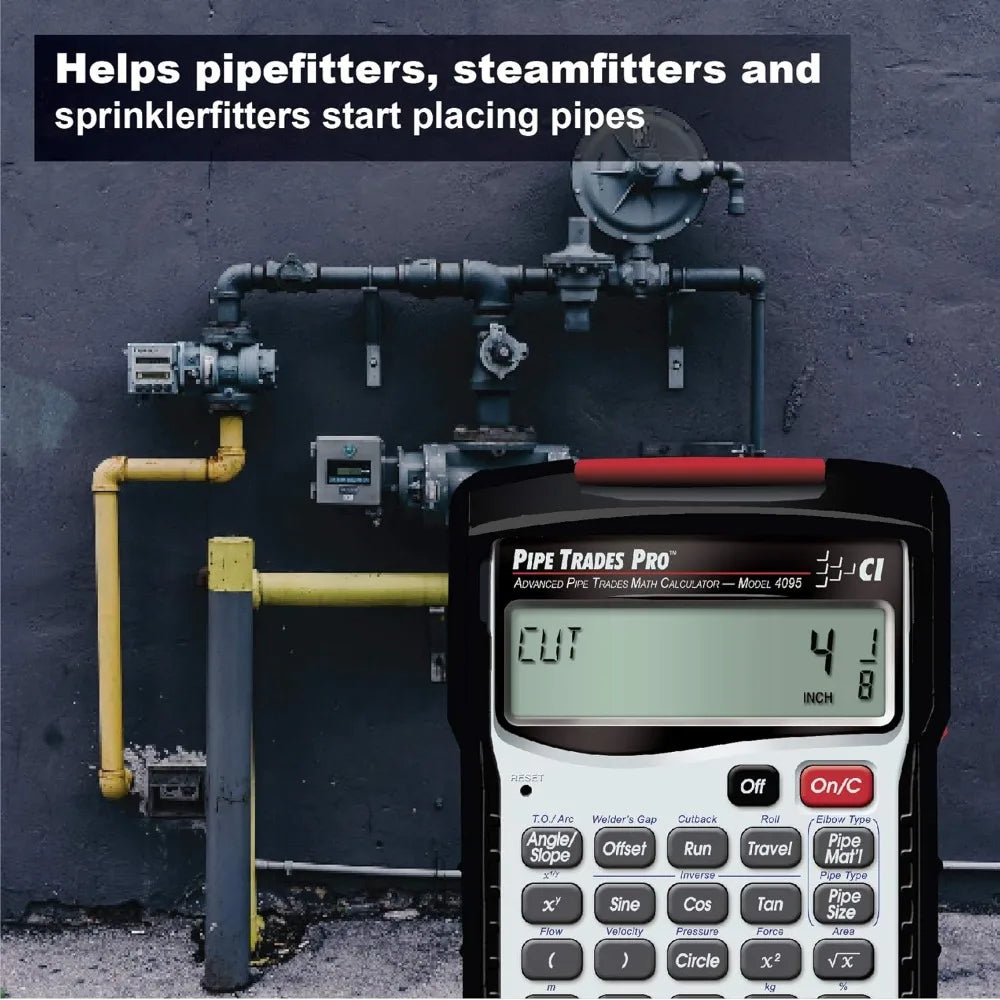 4095 Pipe Trades Pro Advanced Pipe Layout and Design Math Calculator Tool for Pipefitters, Steamfitters