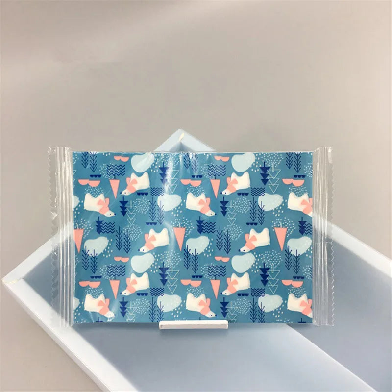 100Pcs DIY Handmade Nougat Candy Packaging Oil Paper Milk  Taffy Wrapper New Year Xmas Party Decor