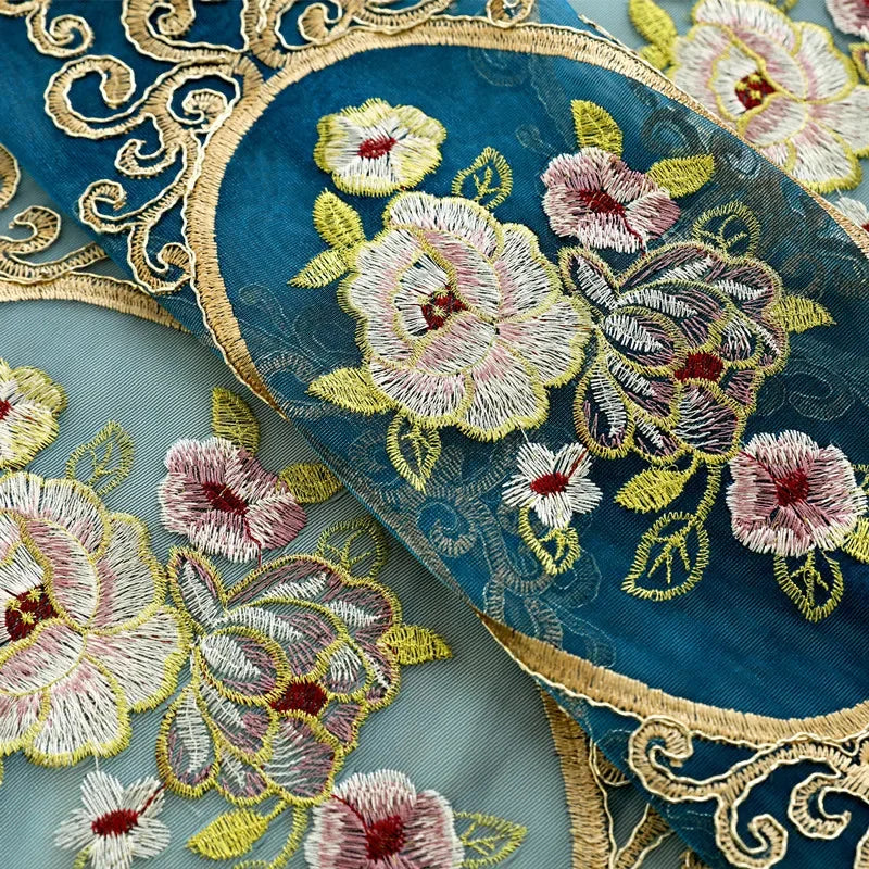 1PC Curtain  Bedroom Living Room Door Curtain Embroidery Bay Window Floor-to-ceiling Windows