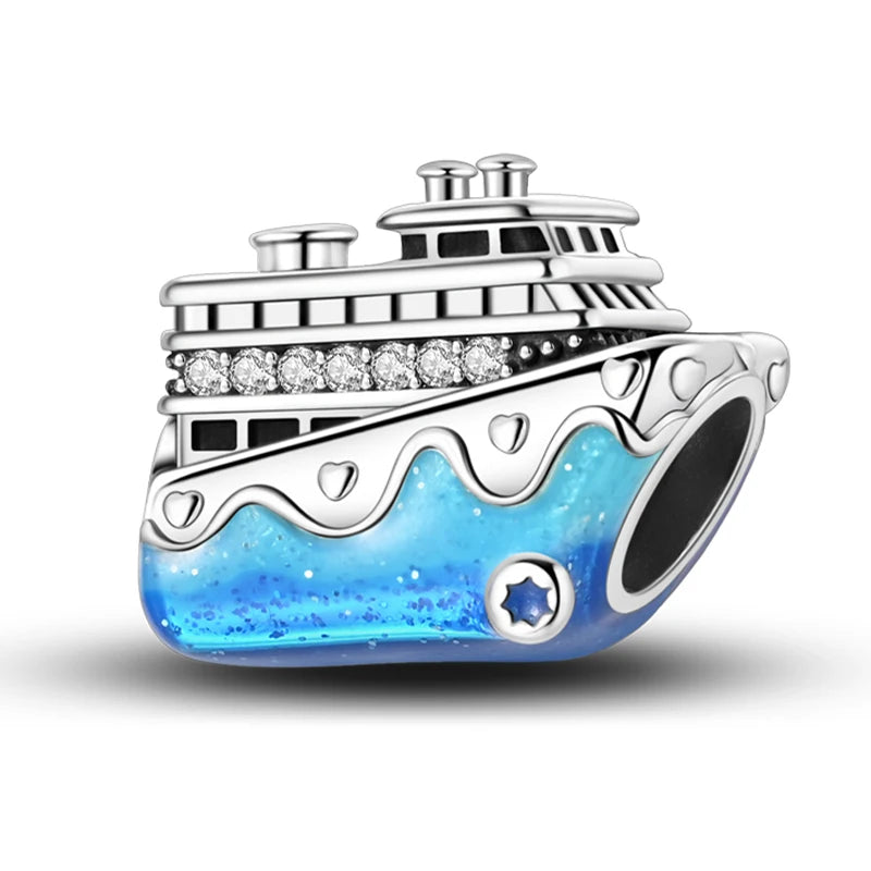 Hot Sale Charms Beads 925 Sterling Silver Pink Perfume Bottle Letter Luminous Firefly Tarot Card Beads Fit DIY Bracelets Jewelry