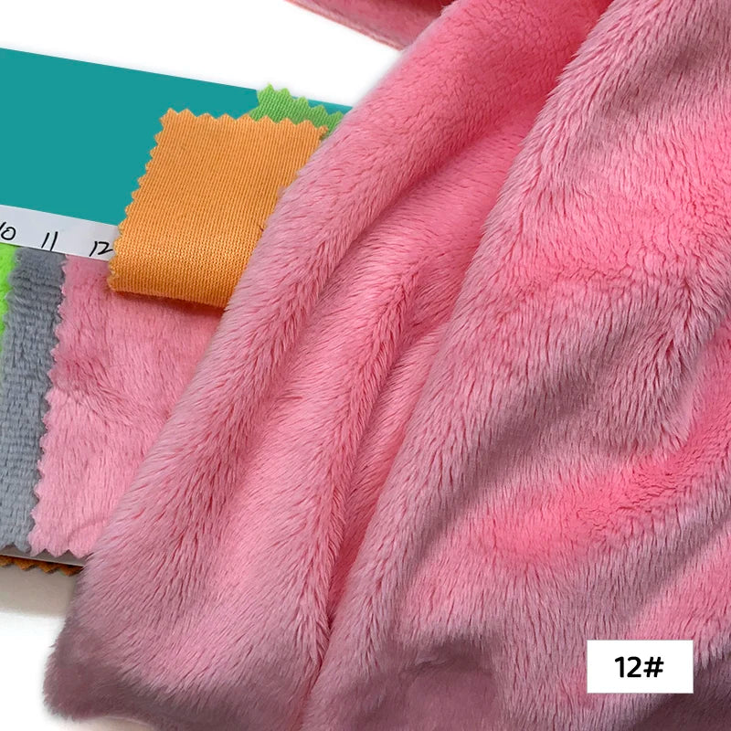 Plush Fabric 5mm Pile Length 100 Polyester 100 Colors Can Be Choose Hair Material For Popular Cotton Dolls DIY Handmade Fabric