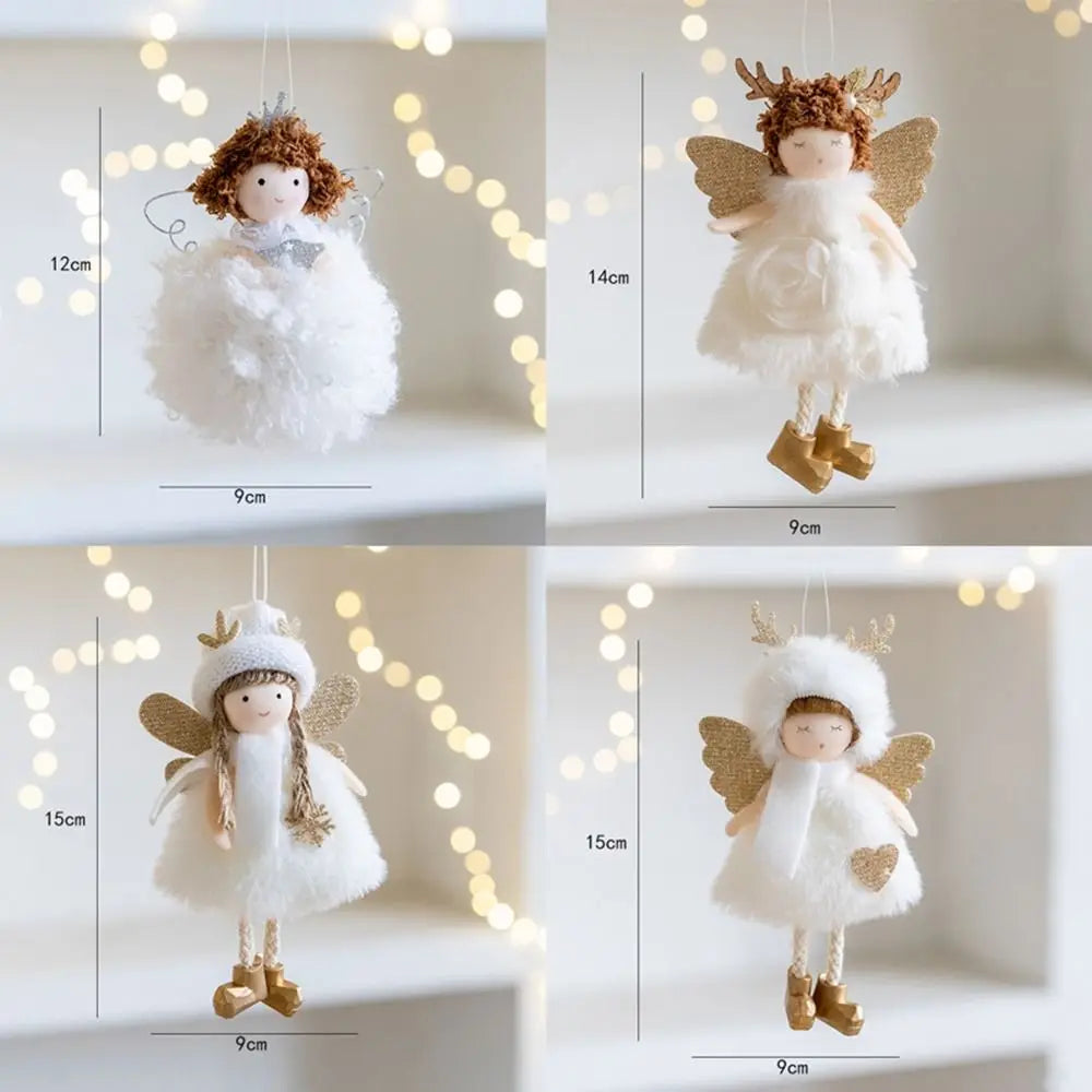 Angel Girl Christmas Angel Doll Drop Ornaments Hanging Pendant Plush Toy Pendant Old Man Snowman Party Gift Xmas Tree Pendant