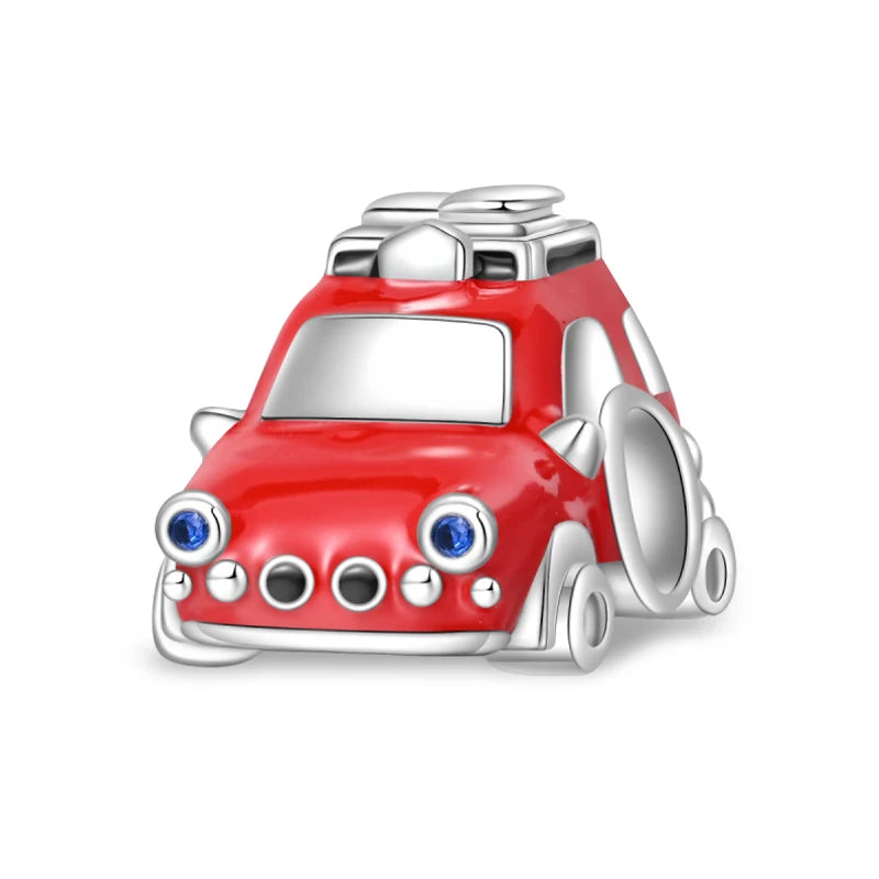 Hot Sale Charms Beads 925 Sterling Silver Pink Perfume Bottle Letter Luminous Firefly Tarot Card Beads Fit DIY Bracelets Jewelry