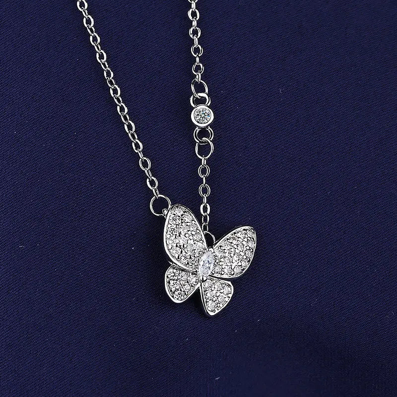 925 Sterling Silver Necklace For Women Round Pendent Sparkling Pave CZ Necklace Fashion Anniversary Birthday Jewelry Gifts N325