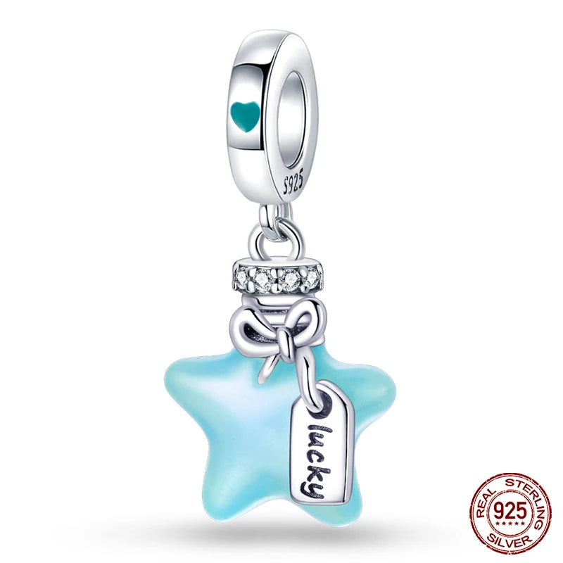 Original Ocean Series Fit 3mm Bracelet 100% Authentic 925 Sterling Silver Turtle Crab Mermaid Charm Beads DIY Jewelry Gift