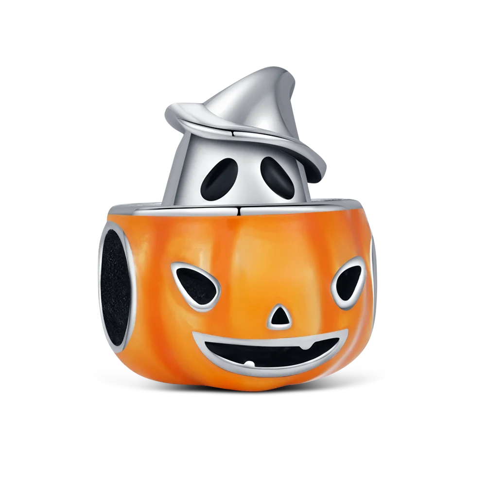 925 Sterling Silver Halloween Charm Ghost Pumpkin Charms Jewelry Making For Women Men DIY Bracelet Halloween Party Jewelry Gift