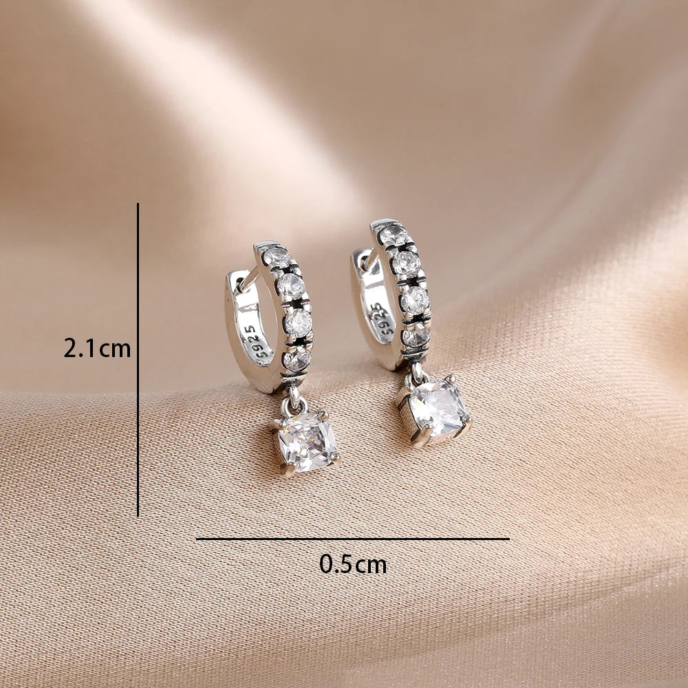 2025 New 925  silver earrings with sparkling red heart and pink bow earrings that fit original women's jewelry DIY birthday gift