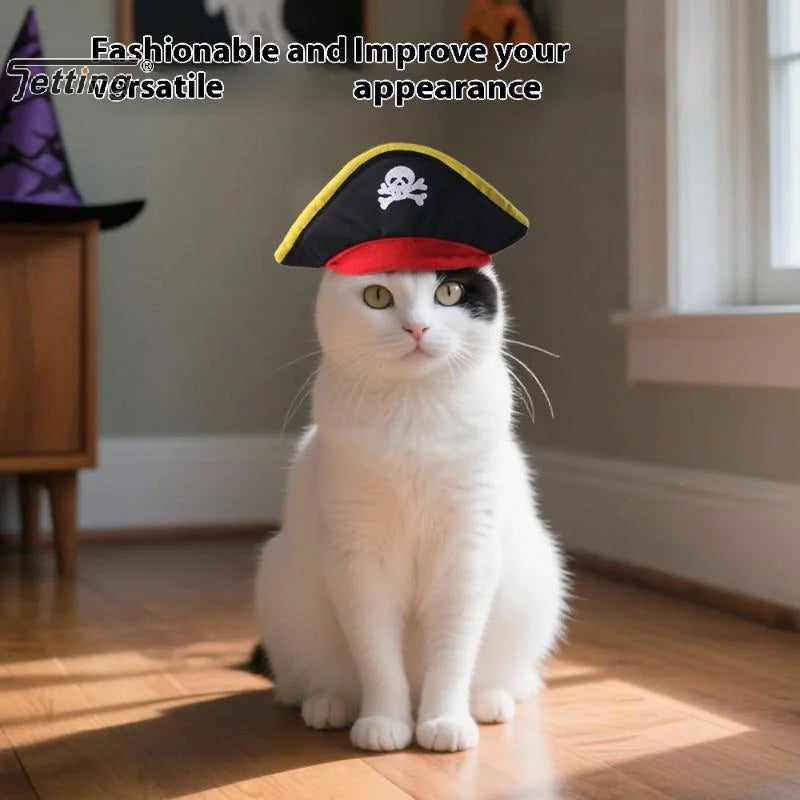 1Pcs Cute Pet Halloween Dog Cat Costume Small Dogs Cat Cosplay Bat Pumpkin Headgear Hat Pet Supplies