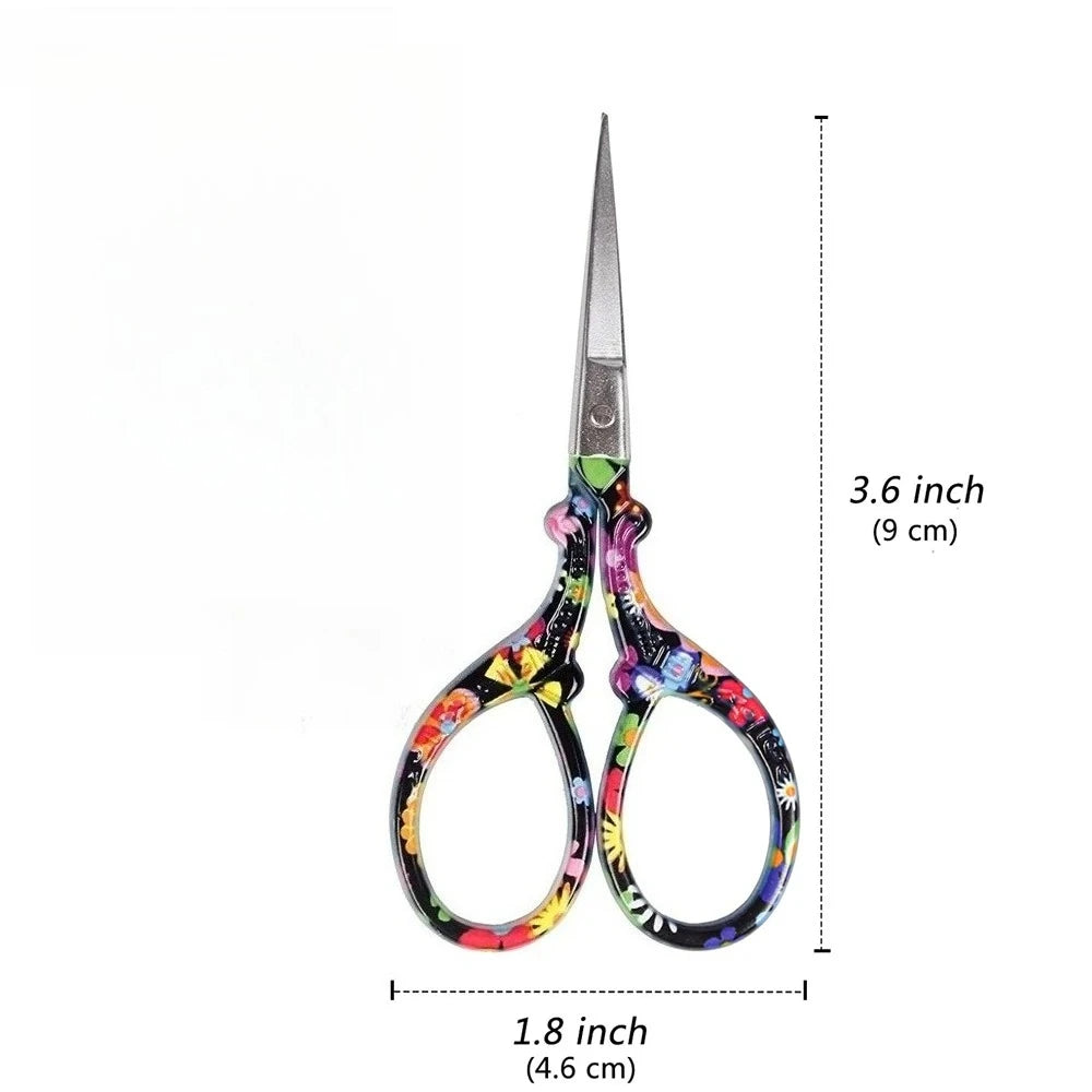 1PC Sharp Embroidery Scissors Sewing scissors with Leather Scissors Cover for Needlework Craft Sewing Handicraft DIY Tool
