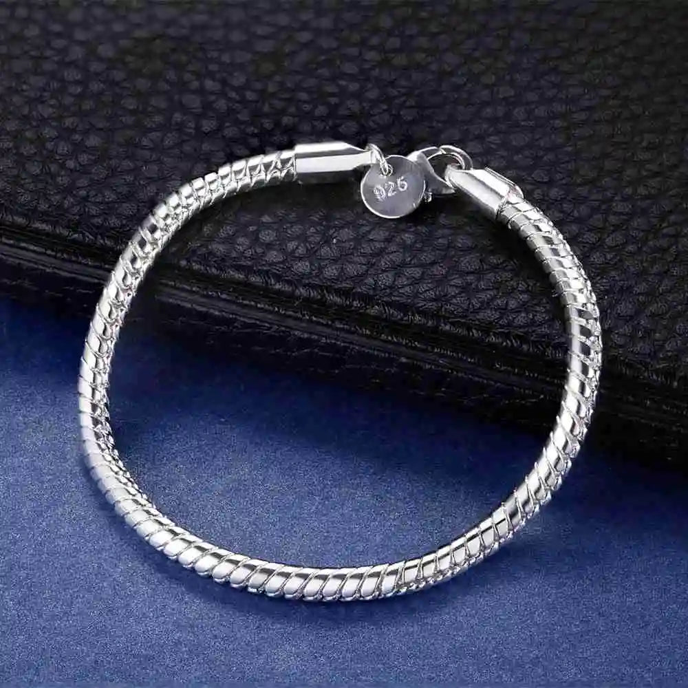 New 925 Sterling Silver Bead Heart High Quality Romance Bracelet Chain For Women Engagement Party Wedding Jewelry Gift