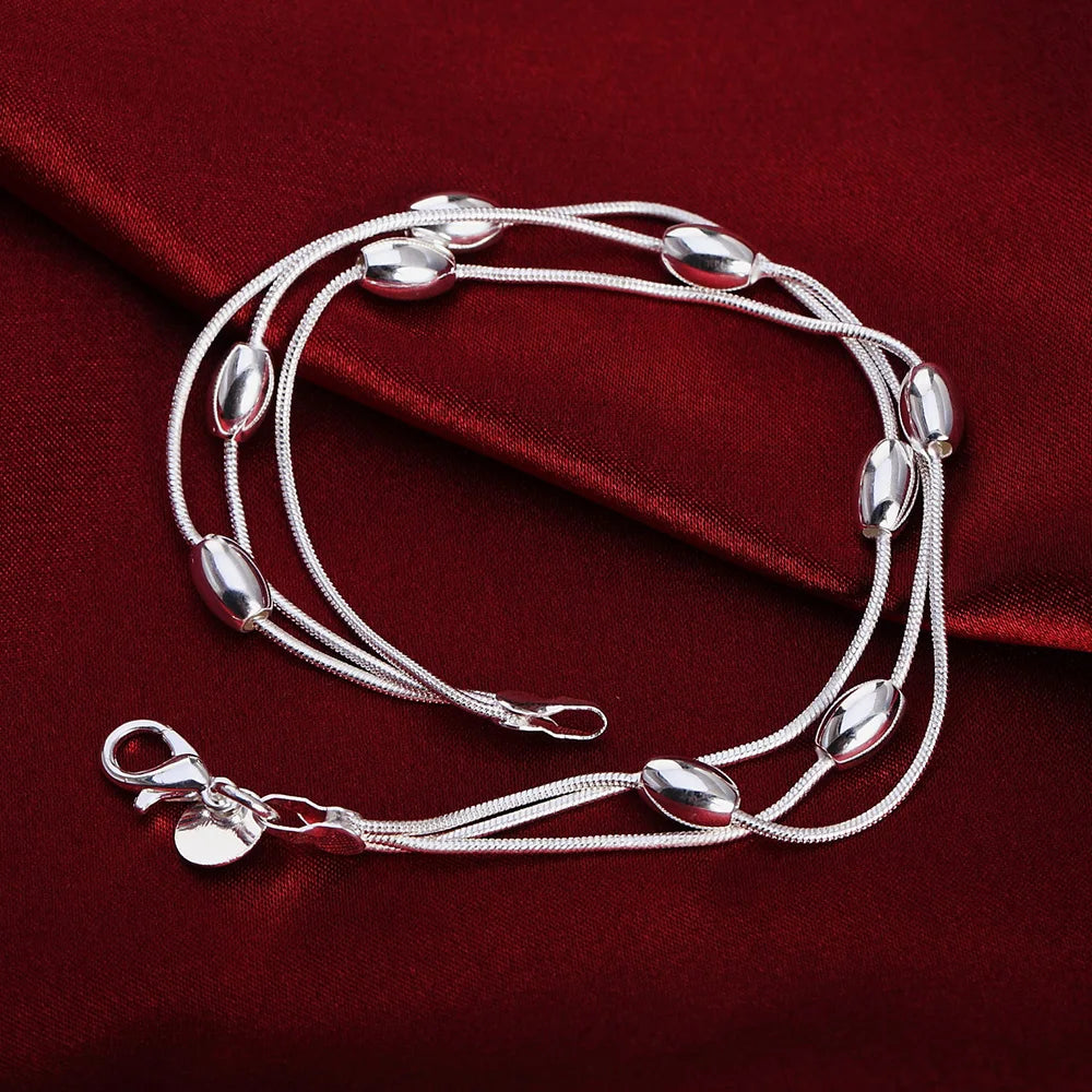 Fashion charm 925 Sterling Silver Bracelet for man woman Twisted rope chain fine jewelry Wedding party Christmas gift