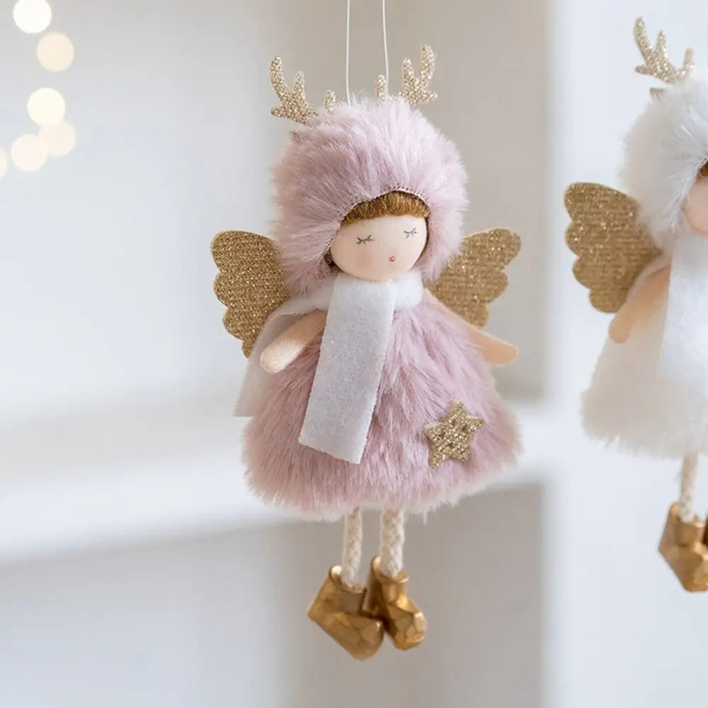 Angel Girl Christmas Angel Doll Drop Ornaments Hanging Pendant Plush Toy Pendant Old Man Snowman Party Gift Xmas Tree Pendant