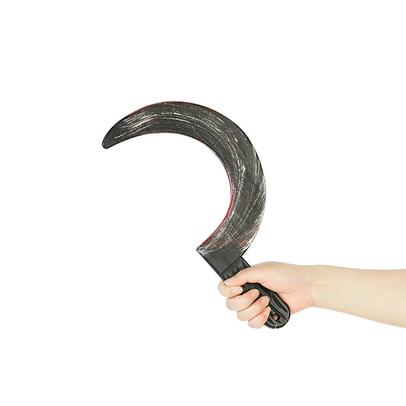 Halloween Fake Bloody Weapons Plastic Knife Axe Sickle Horror Weapons Cosplay Party Props Halloween Decorations Kids Favor Toy