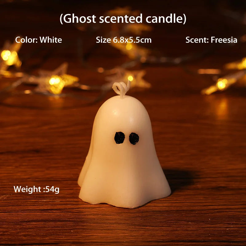 Handcrafted Halloween Ghost Candle Aromatherapy Smokeless Romantic Atmosphere Candle Styling Handmade Gift Festival Gift