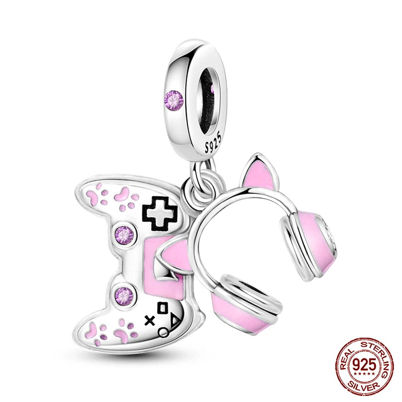 Fit Qikaola 925 Original Bracelet Fashion Bee Astronaut Eiffel Tower 925 Silver Charms Beads Fine DIY Birthday Jewelry For Women