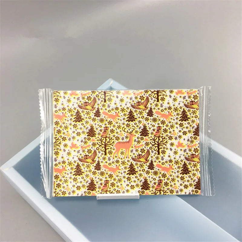 100Pcs DIY Handmade Nougat Candy Packaging Oil Paper Milk  Taffy Wrapper New Year Xmas Party Decor
