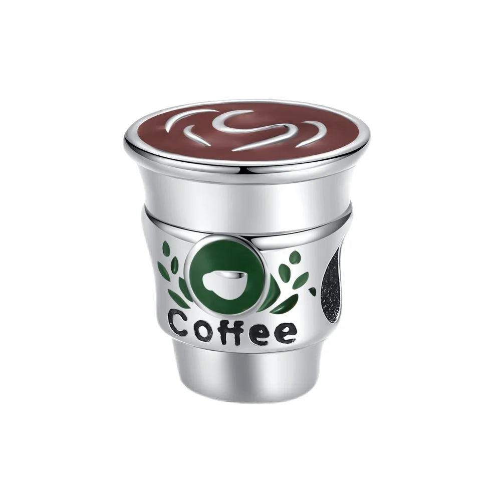 ZYWANY 925 Sterling Silver Coffee Bead Fit Bracelet Diy Bead Women Fashion Jewelry Classic Cup Charm Daily Wear Dangle Pendant