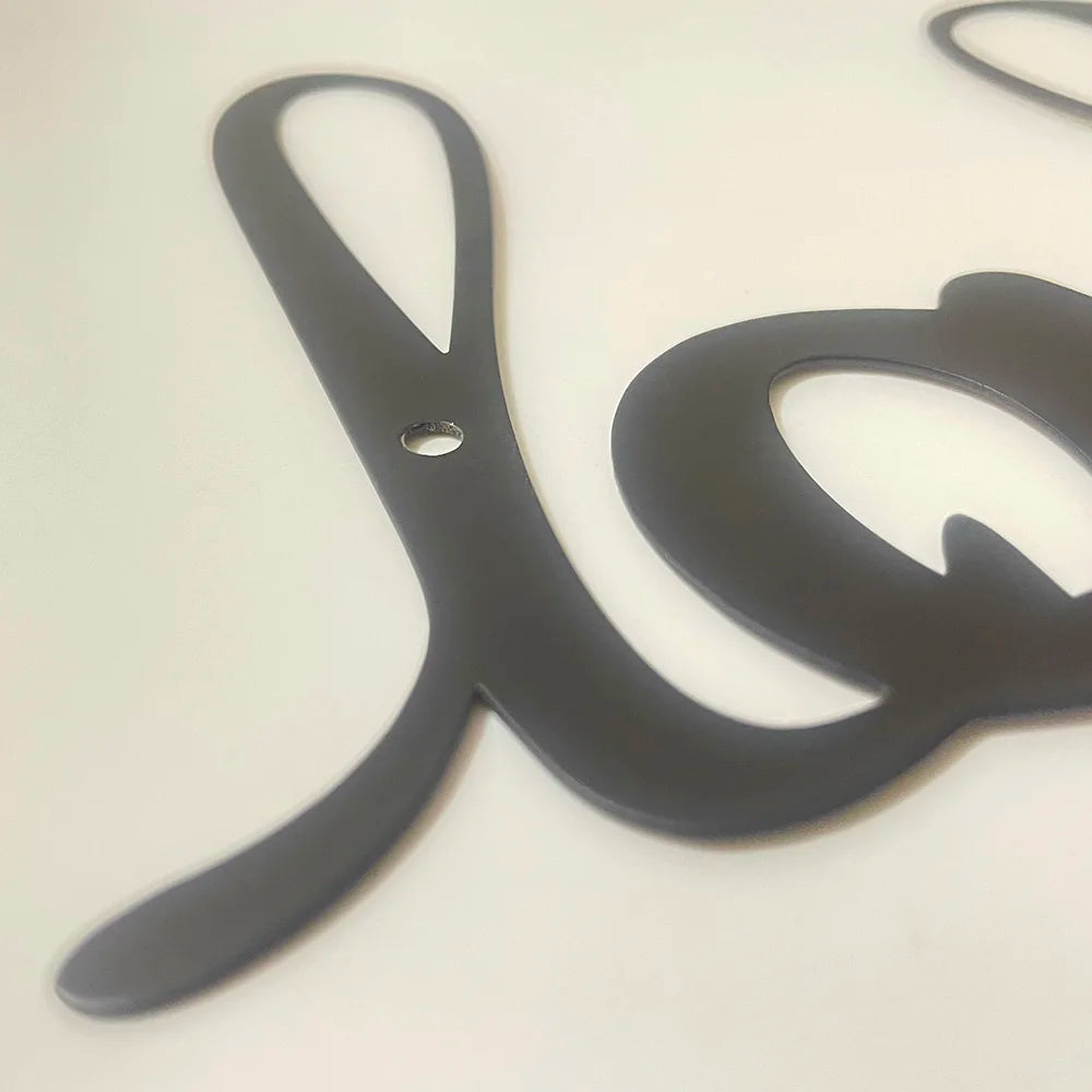 LOVE YOU Metal Wall Art Decorative Ornaments Minimalist Home Kitchen Bar Office Hanging Signs Decor Room Aesthetic