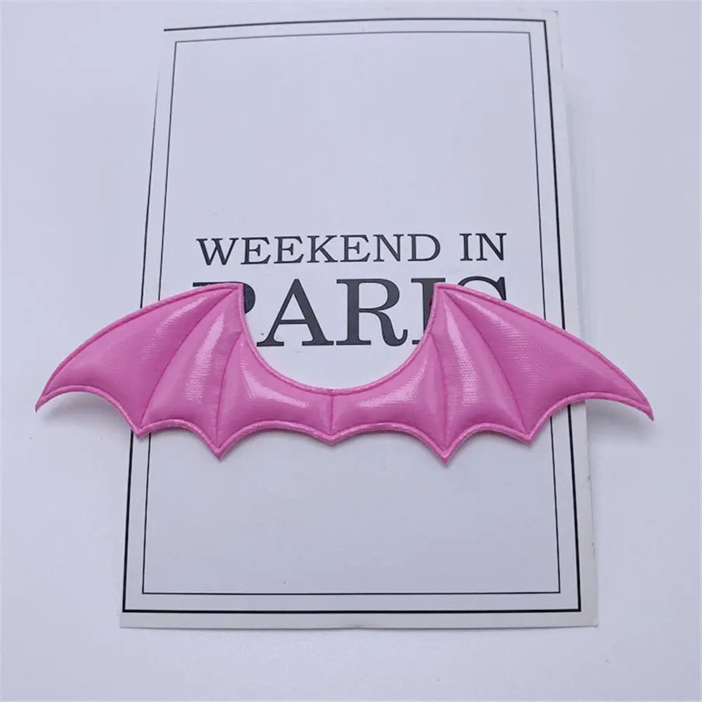 1/15Pcs 14.5*4CM Halloween Costume Fabric Demon Bat Wings Leather Patch Padded