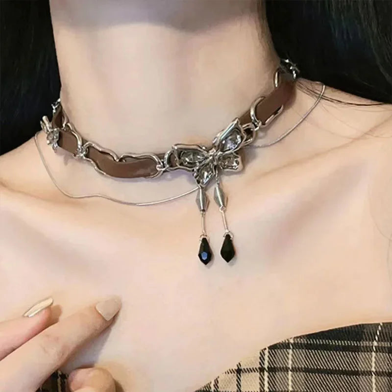 2024 New Vintage Necklace Double-Deck Pearl Tiger-Eye Luxury Court Style Unisex Choker for Women Men Couple Jewelry