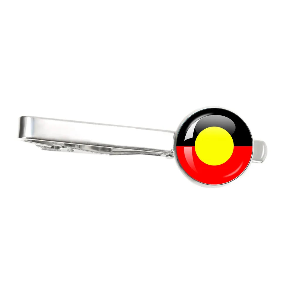 Australian Aboriginal Flag National Emblem Dangle Glass 25mm Key Chain Fashion  Key Chains Glass Cabochon Lady  Key Chains Jewel