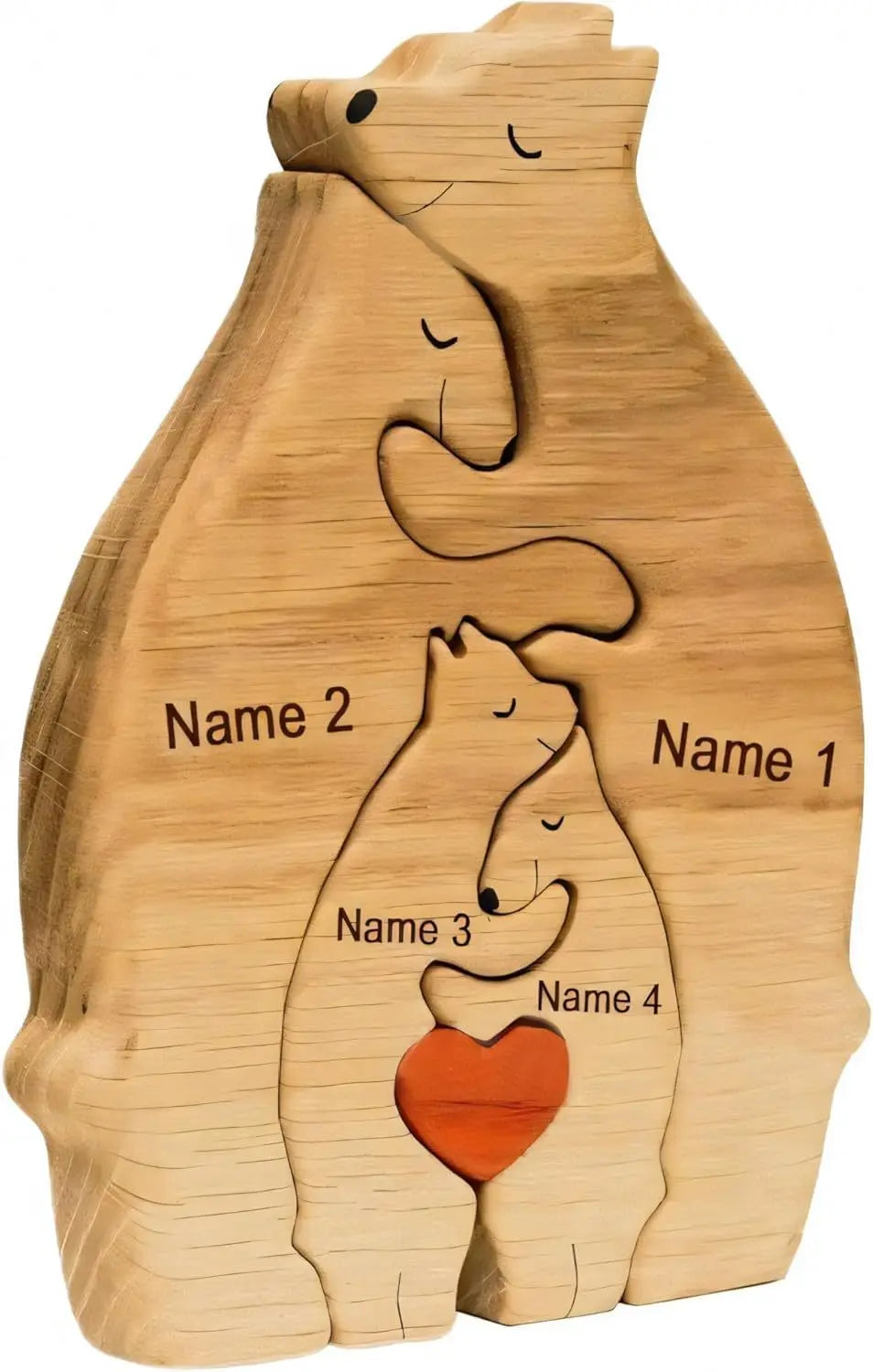 Custom Name Wooden Bear Home Art Puzzle Personalized Birthday Gift Art Puzzle Home Decor Christmas Thanksgiving Mom Home Gifts