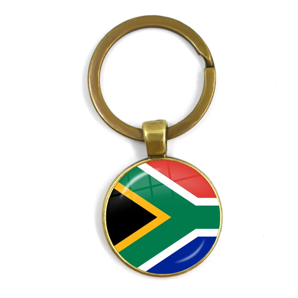 South Africa,Mozambique,Liberia,Cameroon,Cape Verde,Papua New Guinea,Algeria,Belgium,Portugal National Flag Keychains For Gift