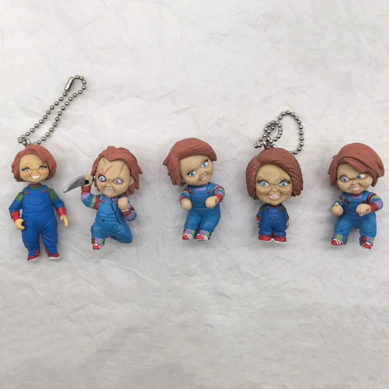 Original Chucky Anime Cartoon Horror Bride Figure Keychain Pendant Limite Collect Movie Film Model Toy Halloween Gift for Adult