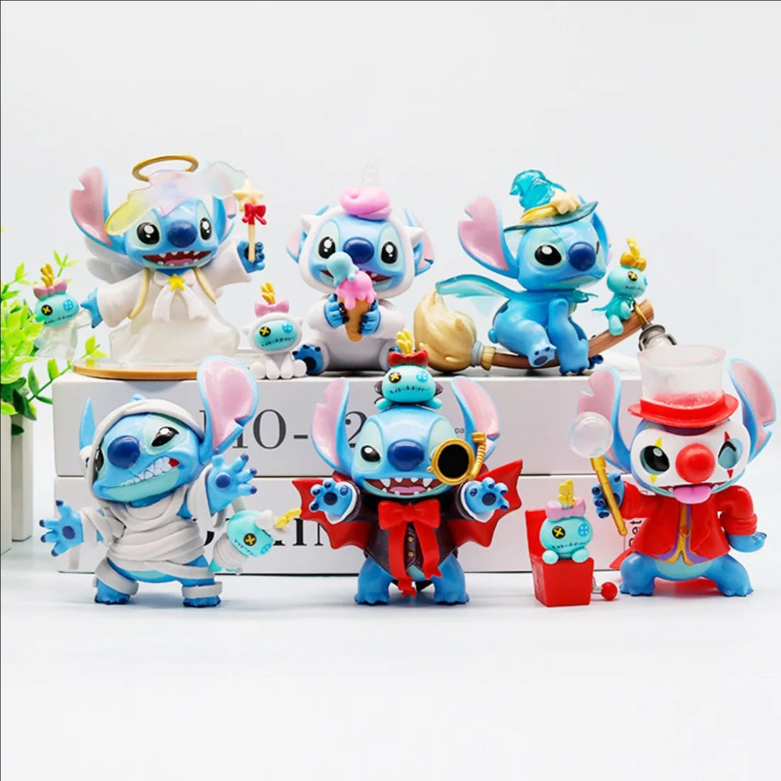 6 Funny Stitch Figurines Model Ornaments Interstellar Treasures Stitch Anime Figurines Decorative Vinyl Dolls