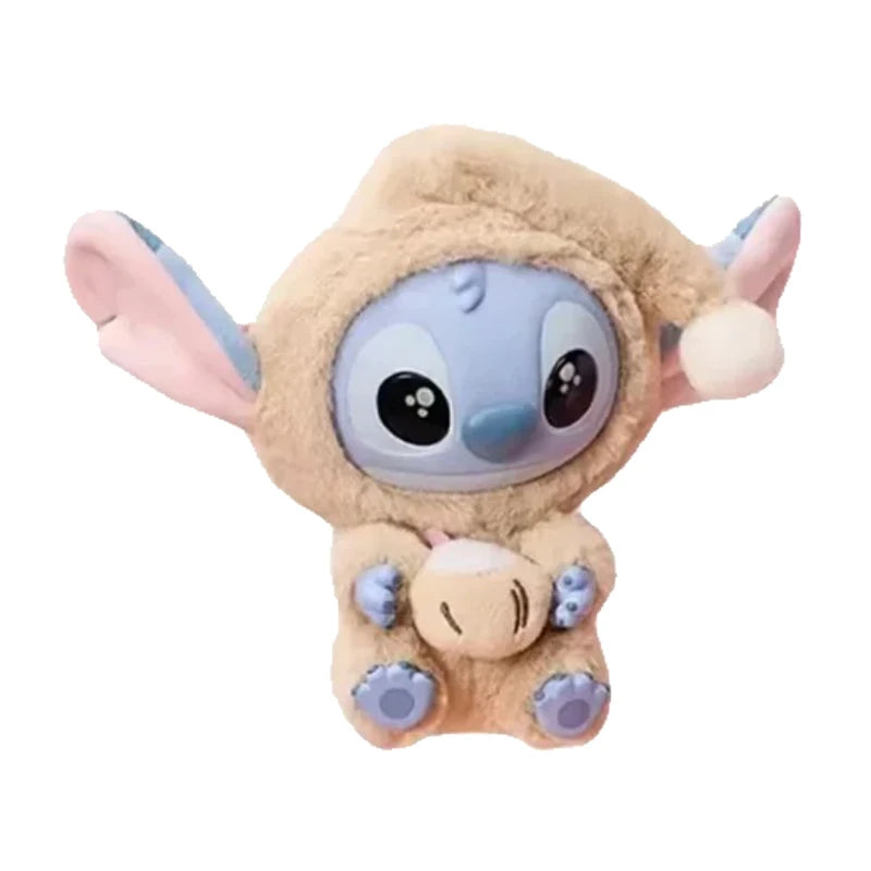 Miniso Stitch Eat Something Before Sleep Series Blind Box Plush Vinyl Toys Cute Doll Replica Mystery Box Bag Pendant Decor Gift
