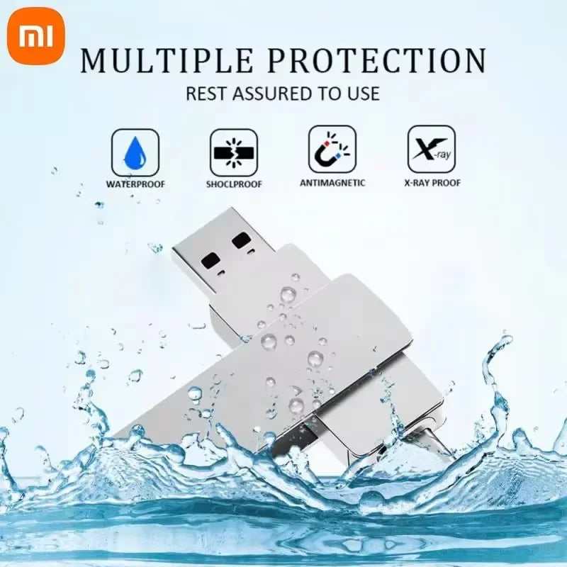 Xiaomi 16TB Flash Drive USB 3.2 High Speed USB Transfer Type-c 2-In-1 8TB 16TB OTG Pendrive Waterproof Flash Disk For Computer