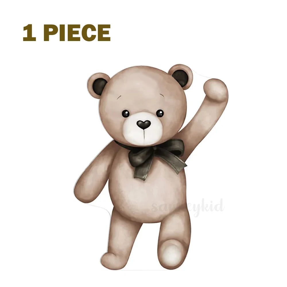 24/36inch Cartoon Bears Cutouts Teddy Bear KT Board Backdrop DIY Bearly Birthday Baby Shower Party Photo Props Decoration Suppli