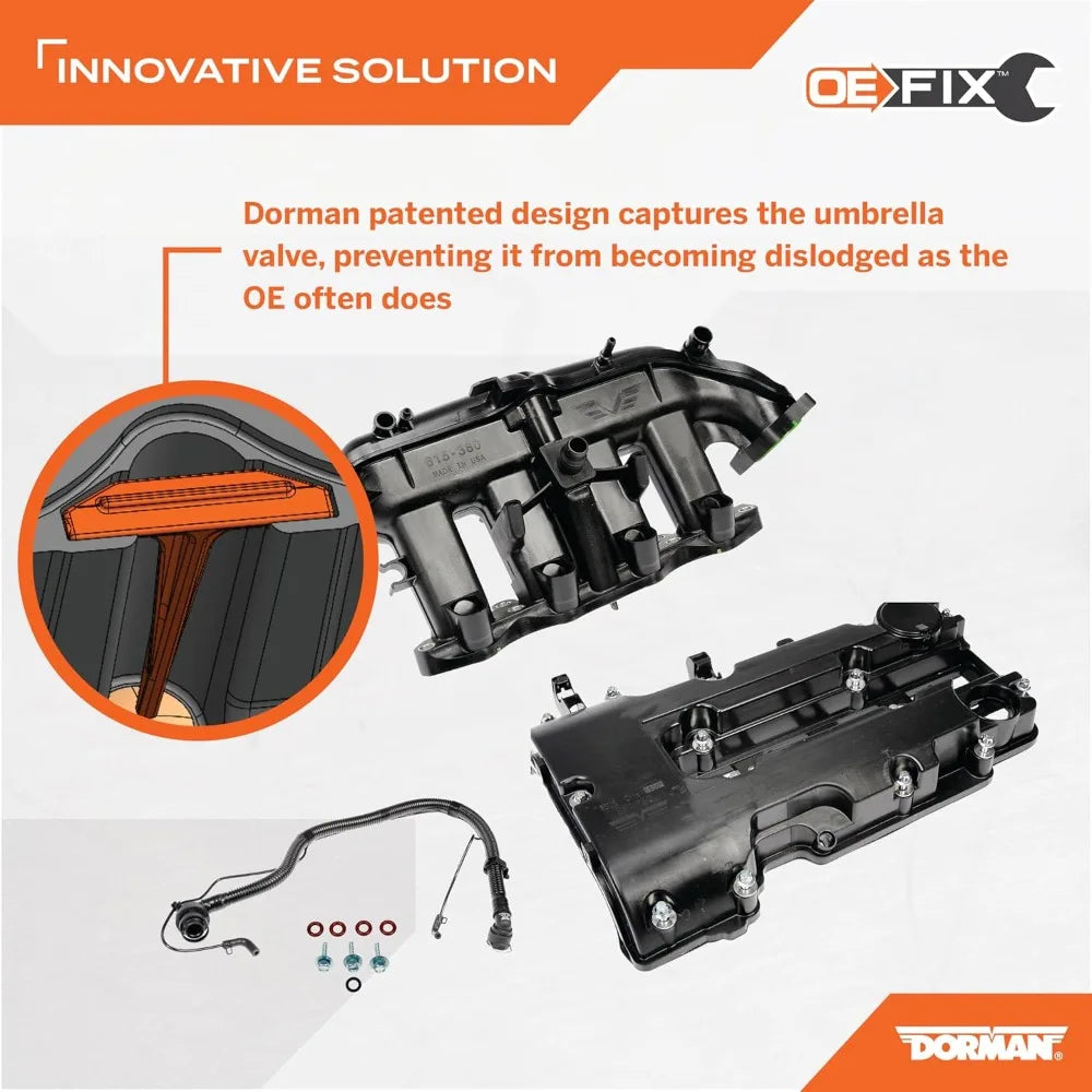 615-380KIT Intake Manifold and Valve Cover Kit Compatible with Select  Models (OE FIX)  Upgraded version Innovative design