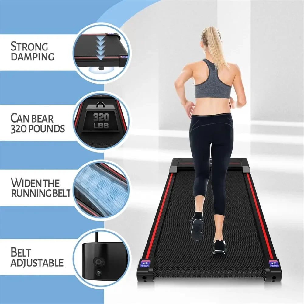Walking Vibration Pad with APP,3 in 1 Under Desk Treadmill, 2.5HP Low Noise Walking Treadmill Pad w/Remote Control,Portable