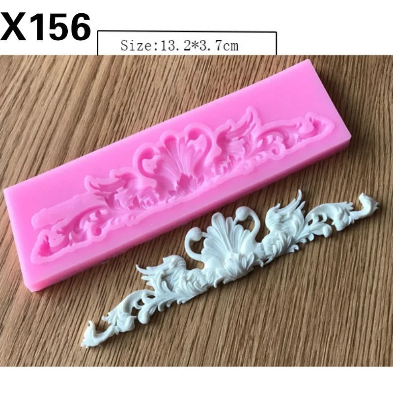 1pc Flower Pattern Silicone Mold Mat 3D Lace Mold Fondant Cake Decoration Sugar Craft Tool Baking Tools Cake Tools