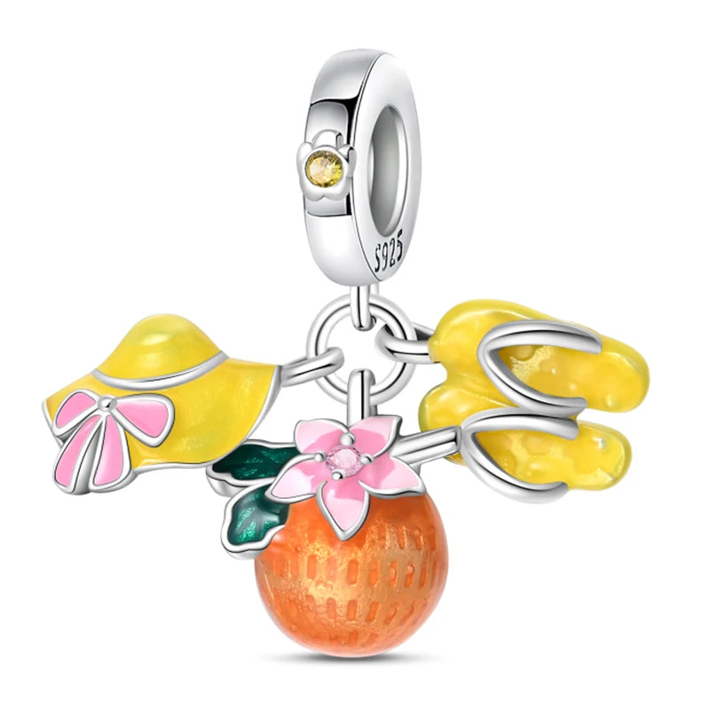 Ocean Trendy 925 Silver Dolphin Crab Boat Beach Charms Beads Fit 3mm Original Bracelets DIY Thoughtful Fine Jewelry Making Gifts