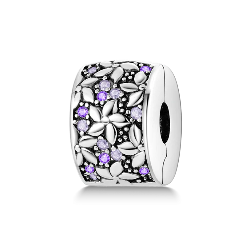 2025 Hot Sale Charms Bead 925 Sterling Silver Pink Butterfly Luminous Firefly Dangle Fit Bangle Bracelet Necklace DIY Jewelry