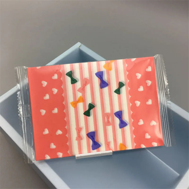 100Pcs DIY Handmade Nougat Candy Packaging Oil Paper Milk  Taffy Wrapper New Year Xmas Party Decor