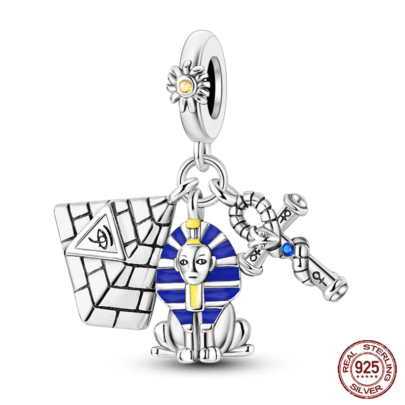 100% Real 925 Sterling Silver Classic Devil's Eye Charms Beads For Women Fit Original Qikaola Bracelets Fine DIY Jewelry Making