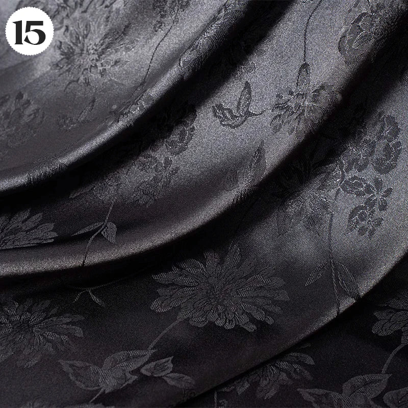 Floral Pattern Jacquard Damask Fabric Faux Silk Satin Brocade Fabric For DIY Sewing Cheongsam Hanfu Wedding Dress Garment Decor