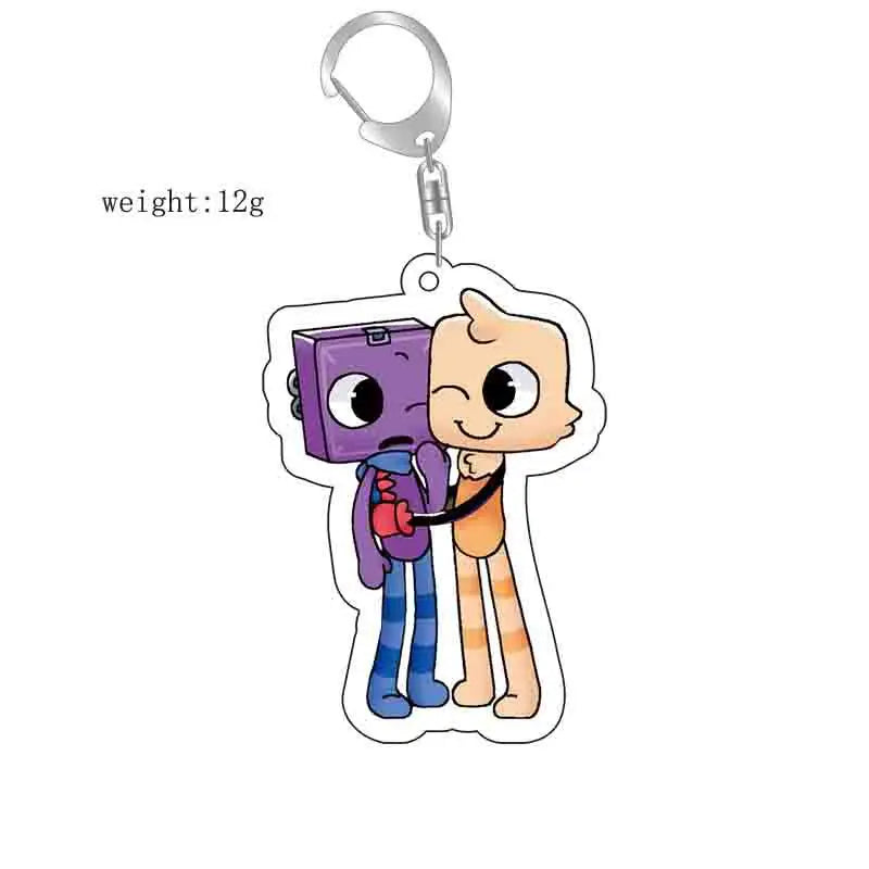 Cross-border new Dandy's World Plush Scraps World acrylic keychain by Dandy Backpack pendant