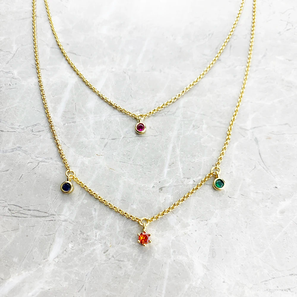 Necklace Double Chain Brand New Minimalist Fine Jewelry Europe 925 Stering Silver Bohemia Gift For Women