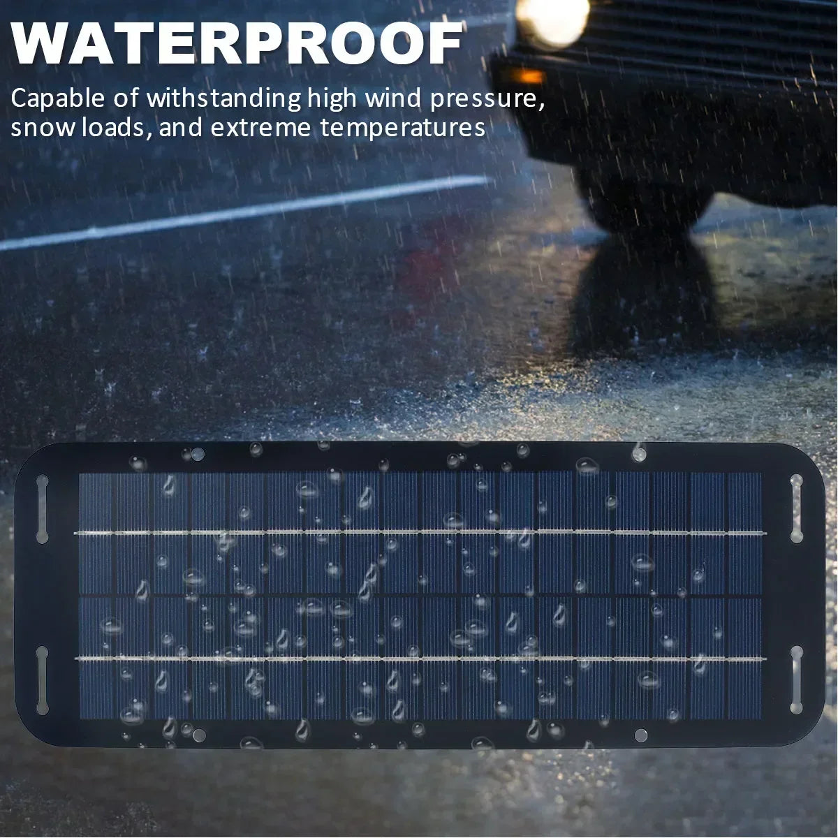 12V Solar Panel Kit IP65 Waterproof Solar Trickle Charger Portable Solar Powered Charger Kit High Efficiency Car Battery Charger