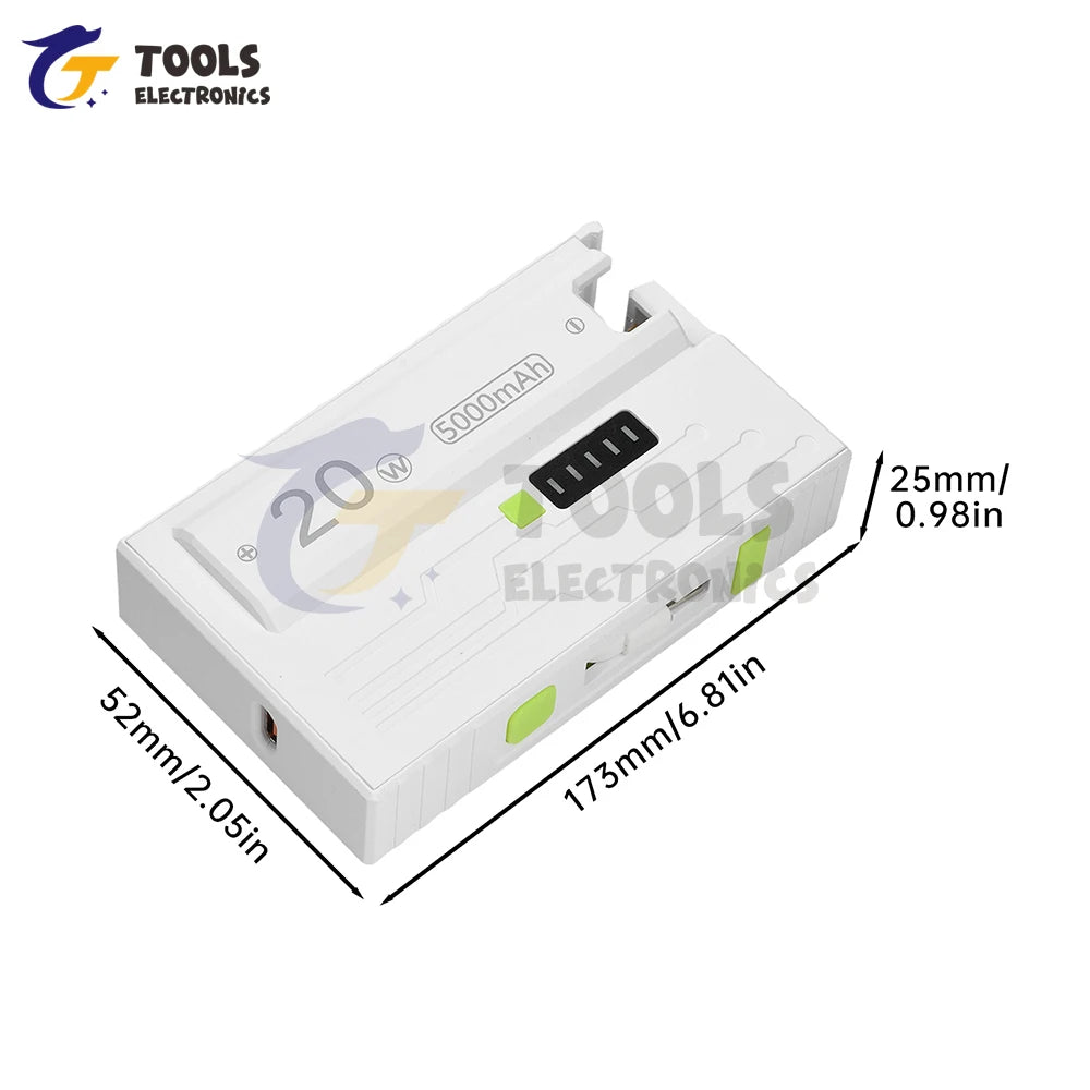 1*21700 Battery Box DIY Kit Battery Charger Case DIY Power Bank Box 20W Fast Charging For Phone Charging Not Including Batteries