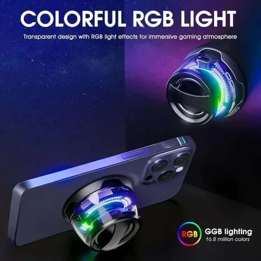 XIKCU Portable Mini Travel Stereo Outdoor Magnetic Bluetooth Speaker Wireless with RGB Color Light and Phone Holder for ios